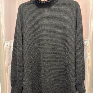 SHEIN Black Textured Blouse